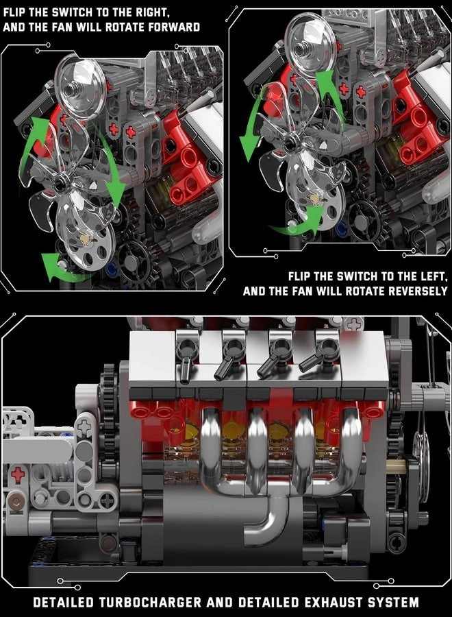 10225 V8 Engine - 8-Cylinder 855+PCS