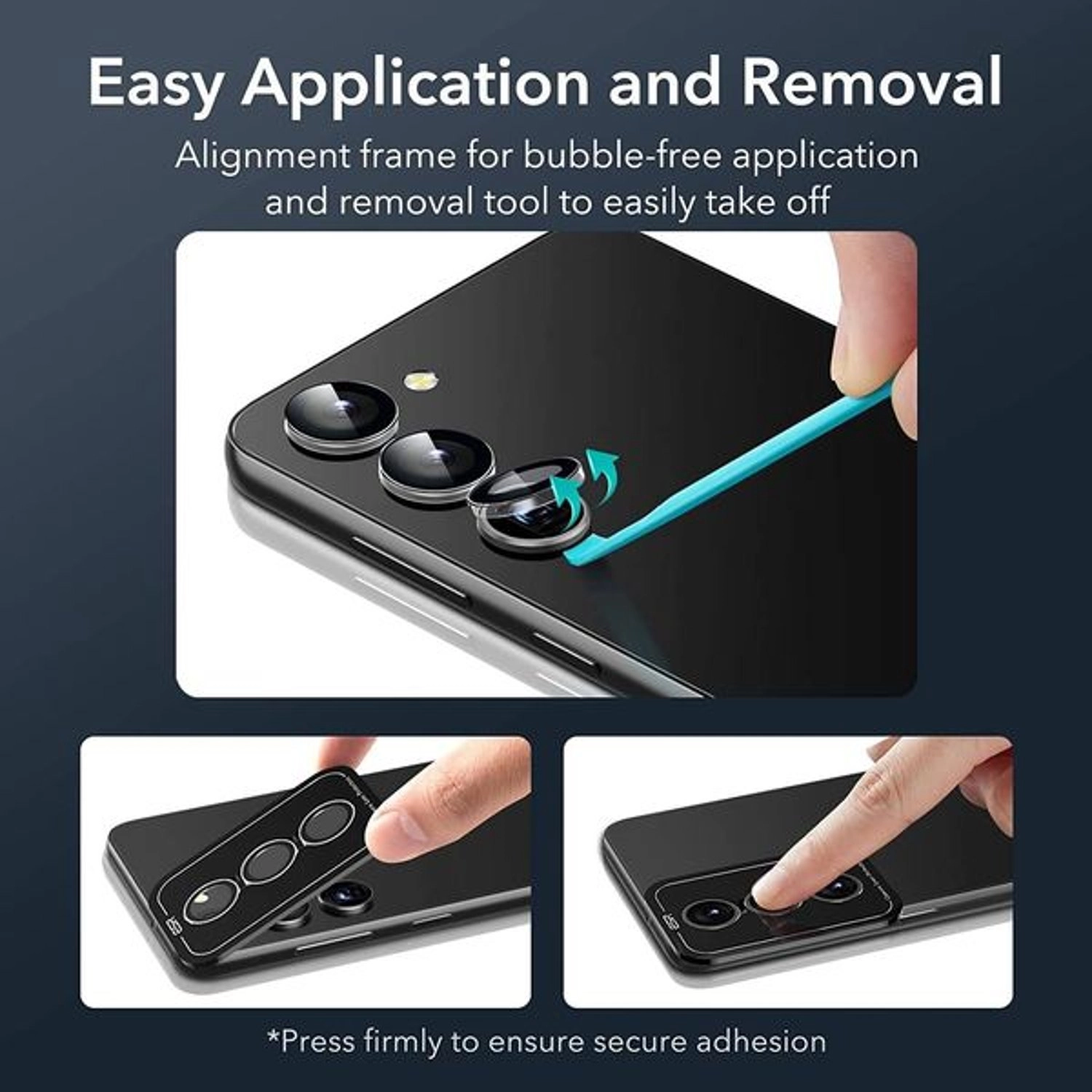 HD Tempered Glass Camera Lens Protector for Galaxy S23 Plus (2-Pack)