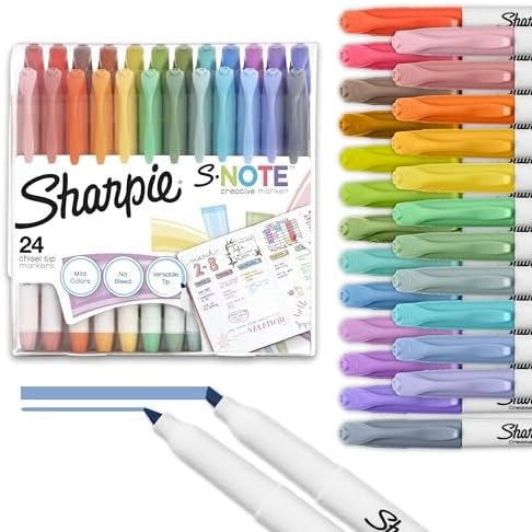 Sharpie S-Note - Assorted Colors Chisel Tip