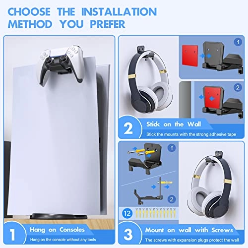 Controller Wall Mount Holder - PS5/PS4/Xbox/Switch