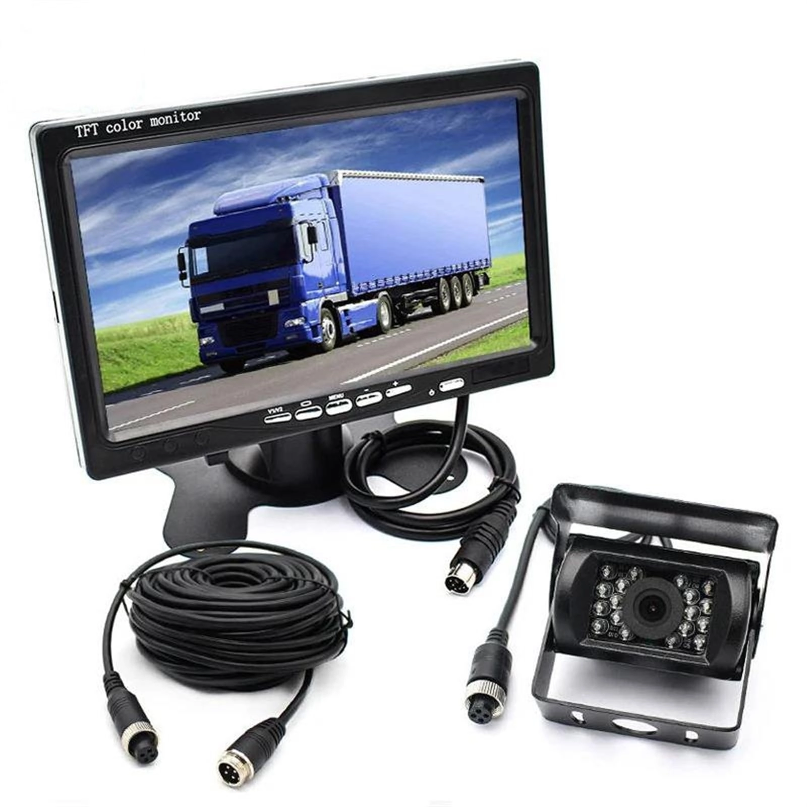 KingChuan Brake Light Camera - 728 x 582 + 7 Inch Rear View Mirror Monitor - 800 x 480