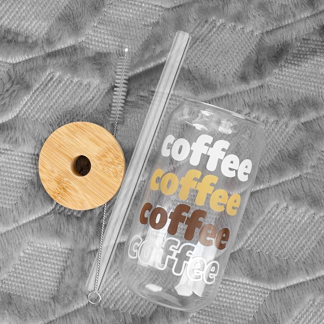 Iced Coffee Cup - 1 pcs Bamboo lid