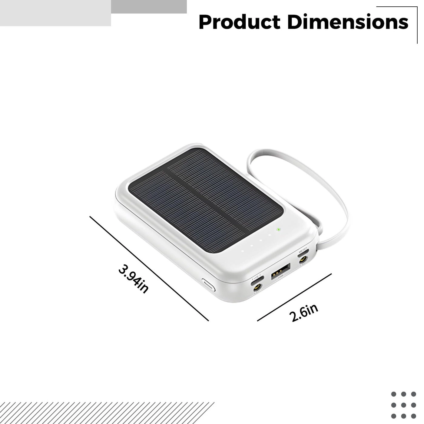 Solar Power Bank - 20000Mah