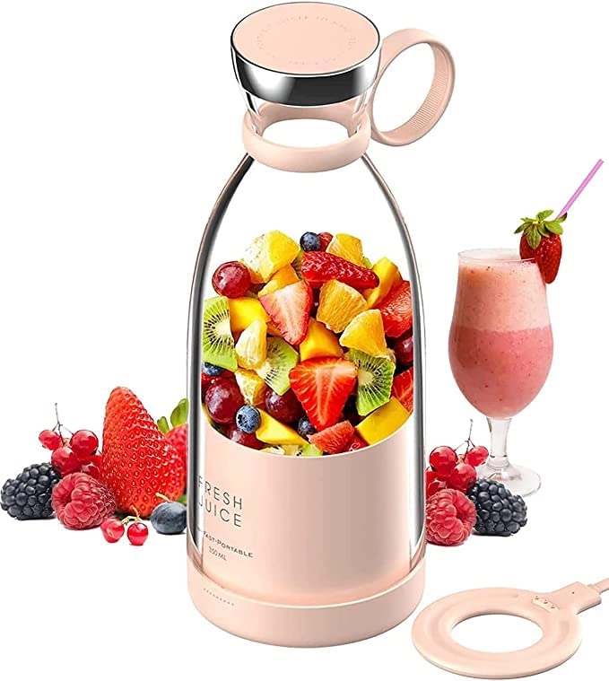 Portable Electric Juicer - 6 Blades Rechargeable USB