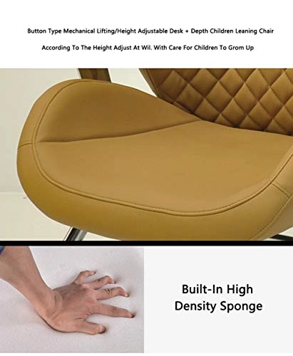Desk Chair - PU Leather Brown High Back