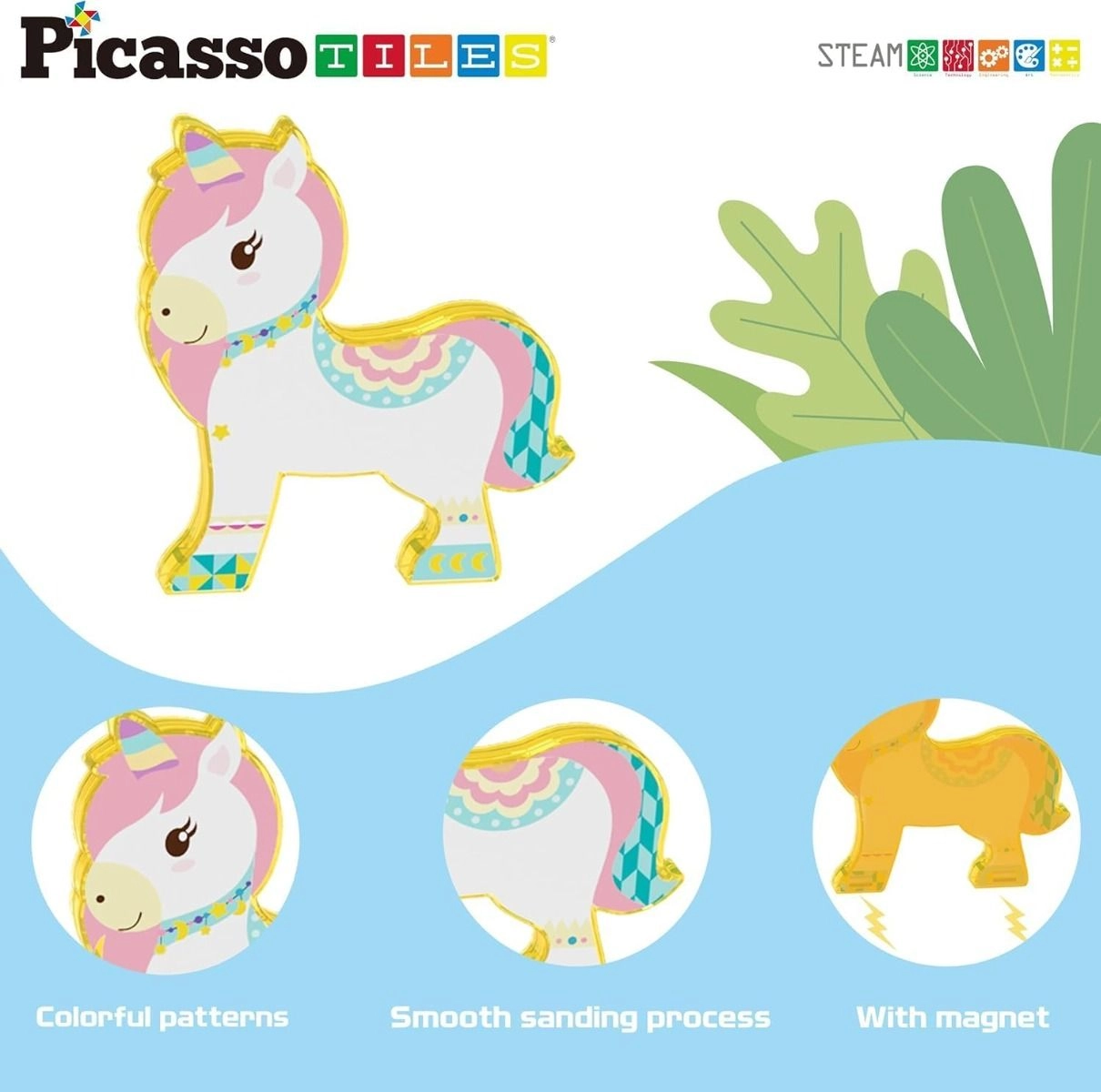 Magnetic Block Farm Animals - 8 pcs