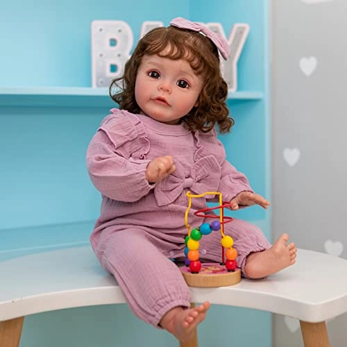 Sue-Sue Reborn Baby Doll - 60 cm Leather Brown Eyes