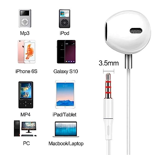 Half in Ear Headphones Wired Earbud