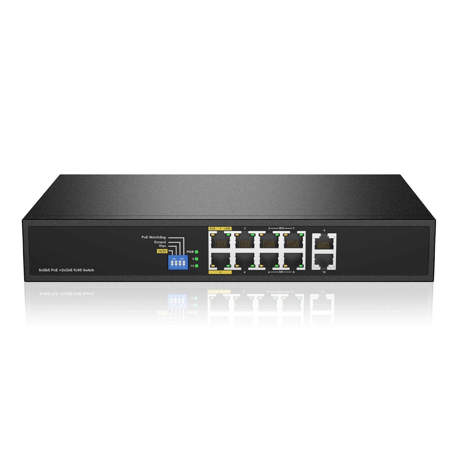 Real HD 90W POE Switch - 8-ports