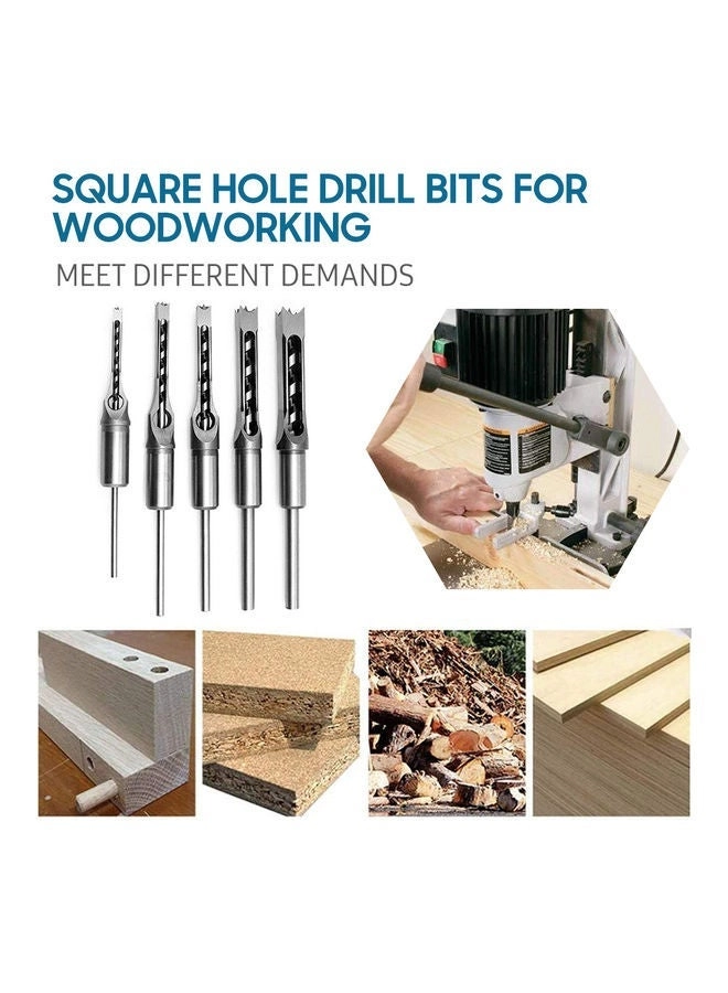 Hole Saw Mortising Chisel Drill Bits - carbon steel 5 Piece
