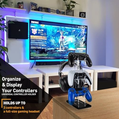 Universal 3 Tier Controller Holder and Headset Stand - PS4 PS5 Xbox ONE Switch