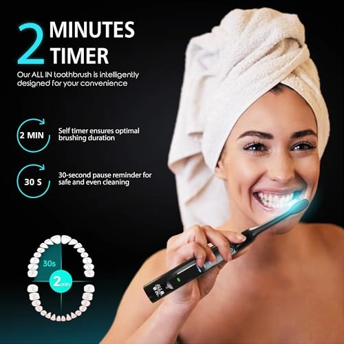 Sonic Electric LED Whitening Toothbrush - 1100 mAh 4 Modes