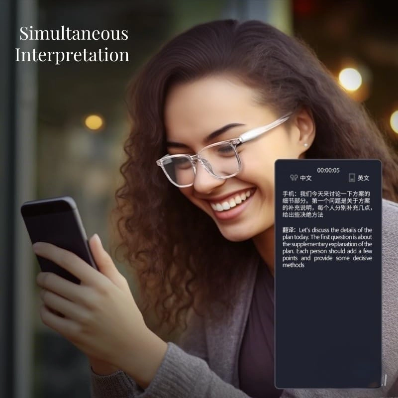 Smart Glasses - 75 Languages White