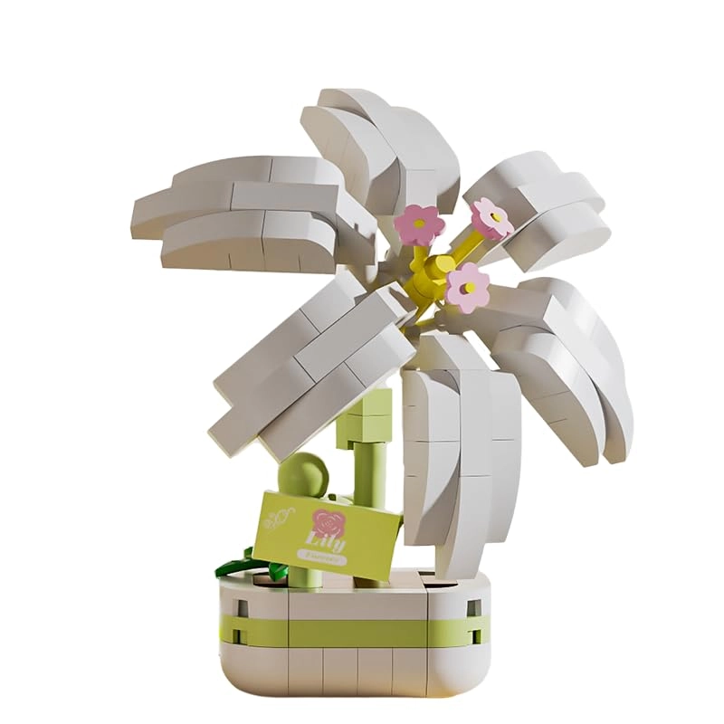 Sacblirr Lily Potted Plant Building Blocks - Floral