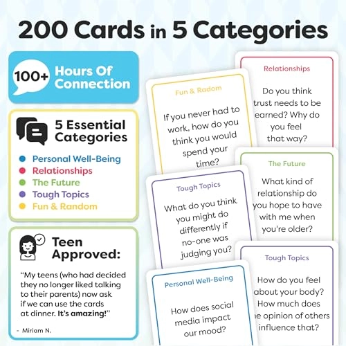 Conversation Cards for Teens - 200 Cards