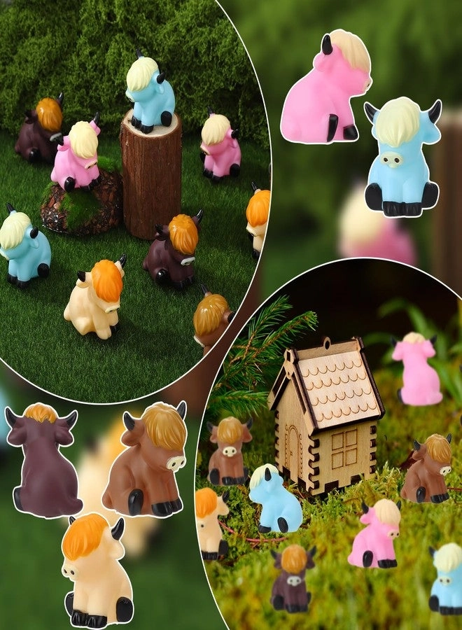 Highland Cow Rubber Figurines - 50 Pcs Mini 2x2x1.8 inches