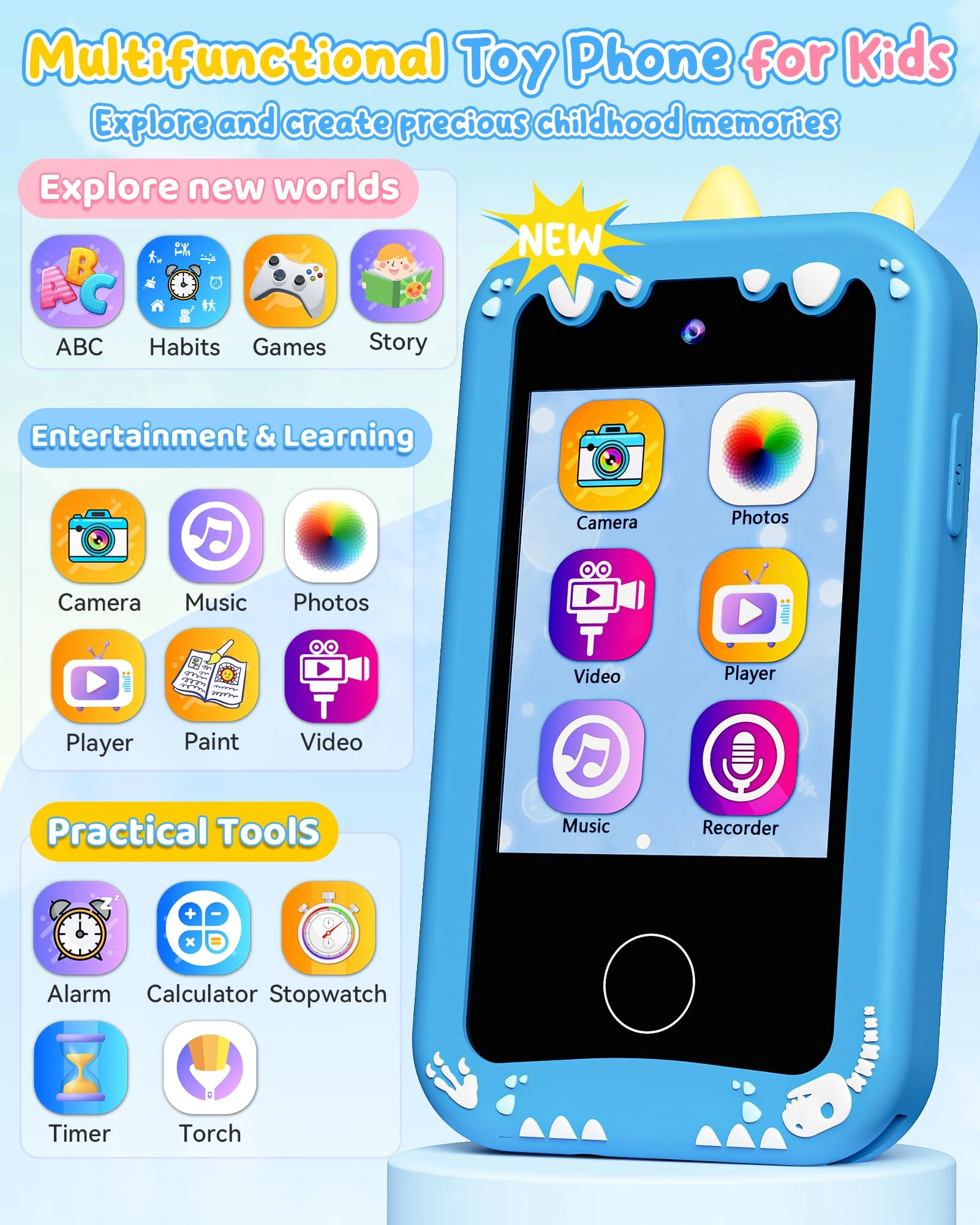 Kids Smart Phone Toy Dinosaur - 3 years+