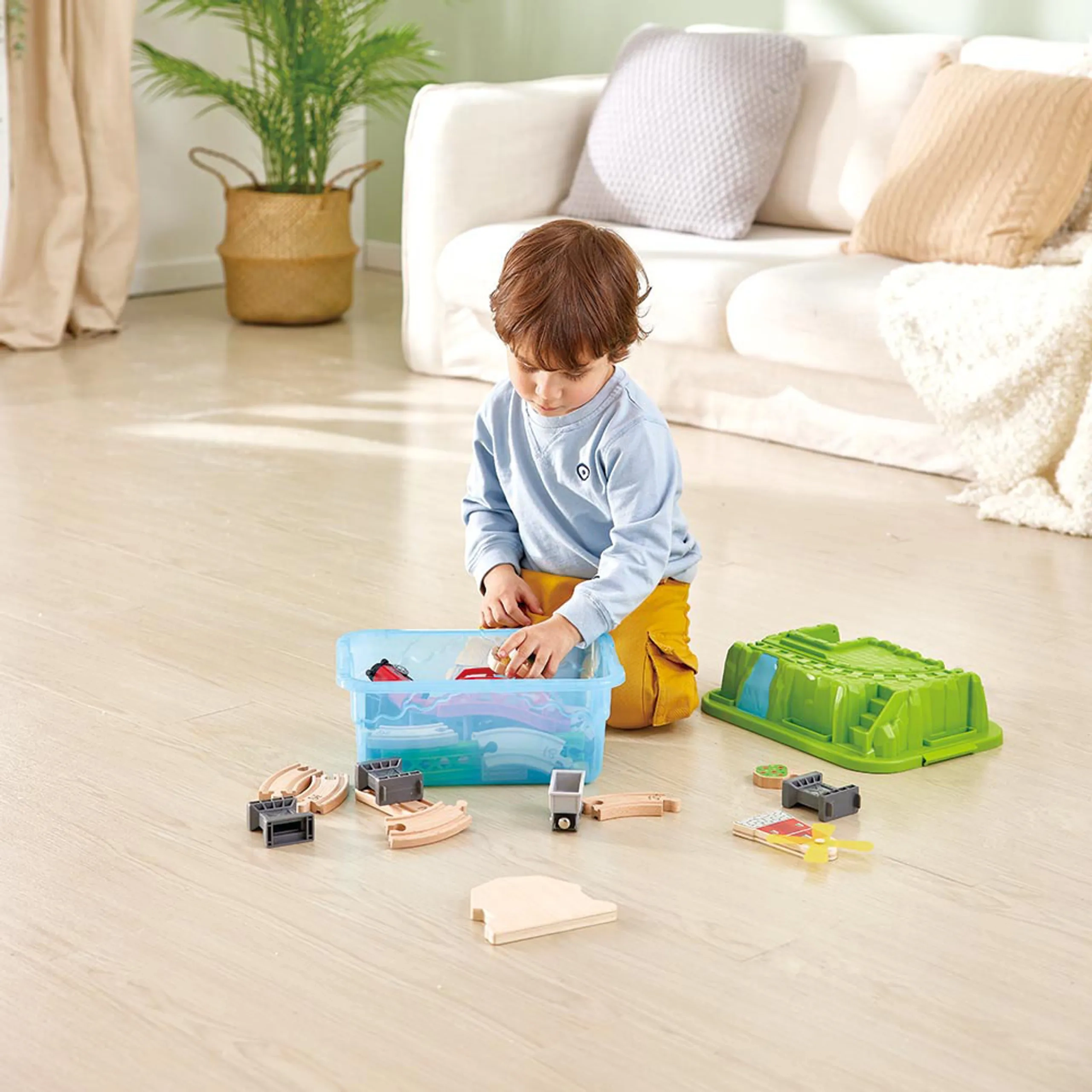 Personalized Countryside Train Bucket Railway Set - 41 pcs