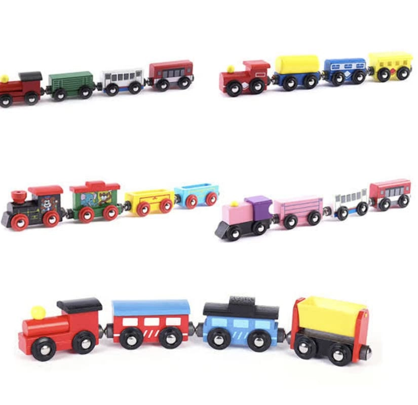 Prime Choice Toys Wooden Magnetic Train - 8 pcs