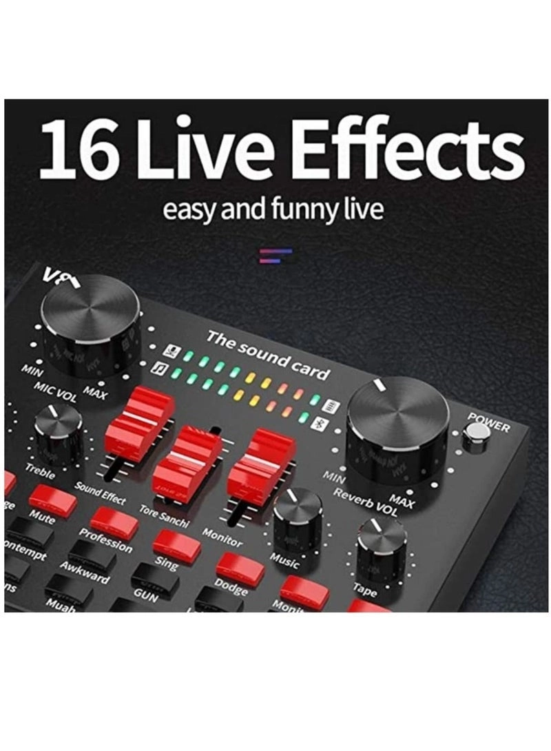 BM-800 + V8 Live Sound Card Wired Microphone