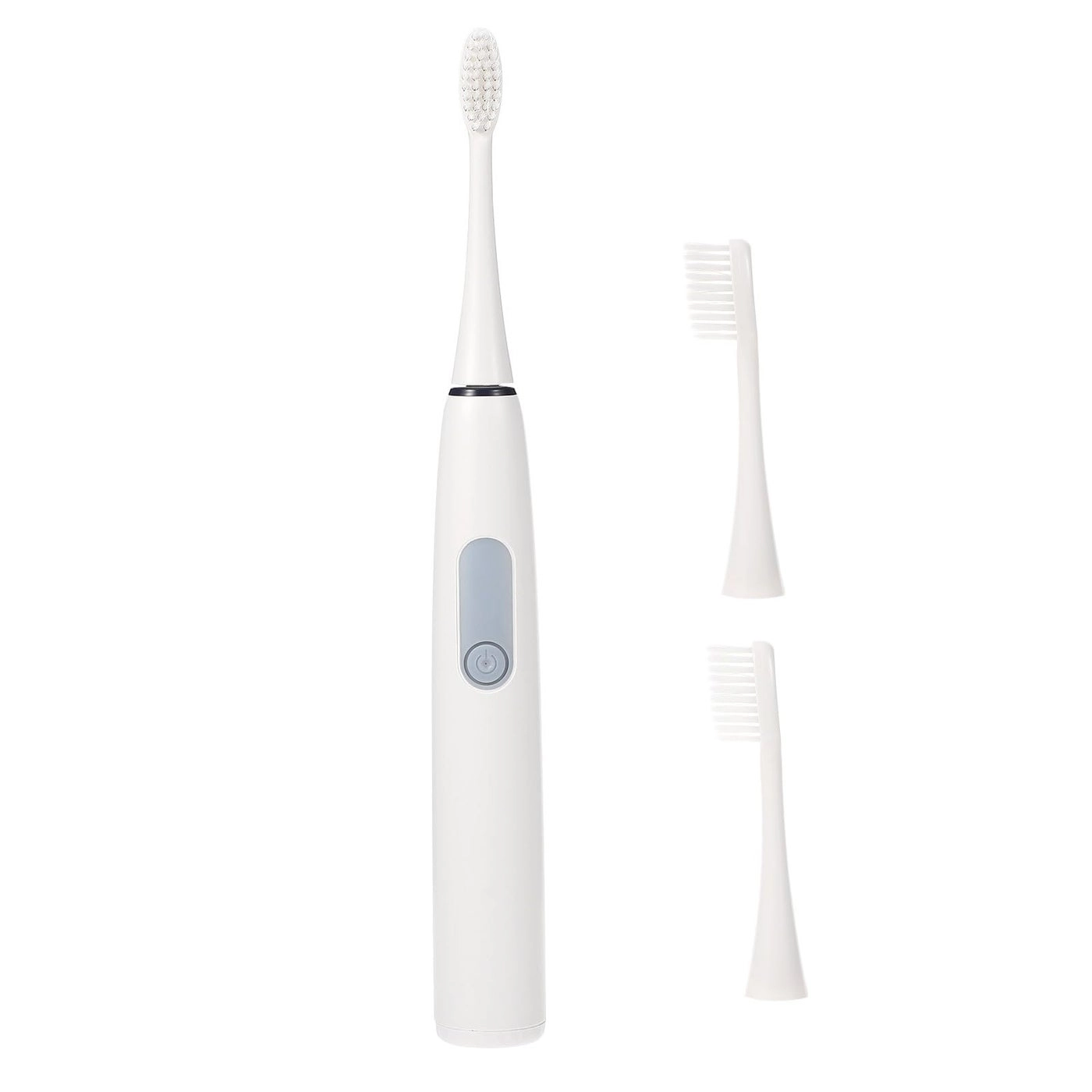 Waterproof Electric Sonic Toothbrush - Soft Bristles Battery Powered Light Gray