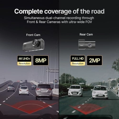 Dashcam 4K Dual 3840 x 2160 pixels
