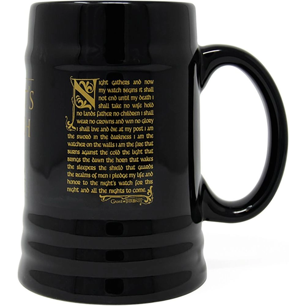 PYRAMID Game of Thrones Night'S Watch Oath Ceramic Stein Mug