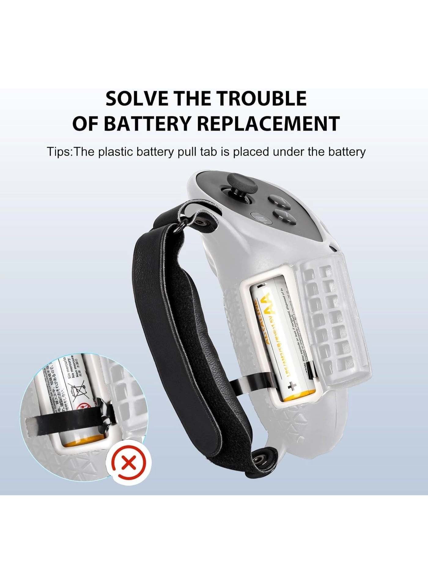 Controller Grips for Quest 3 - Upgraded Adjustable Foam Knuckle Straps