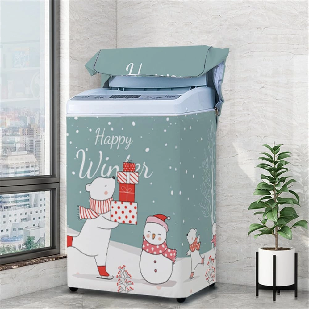 Odot Washing Machine Cover - Top Loader Waterproof M Snowman