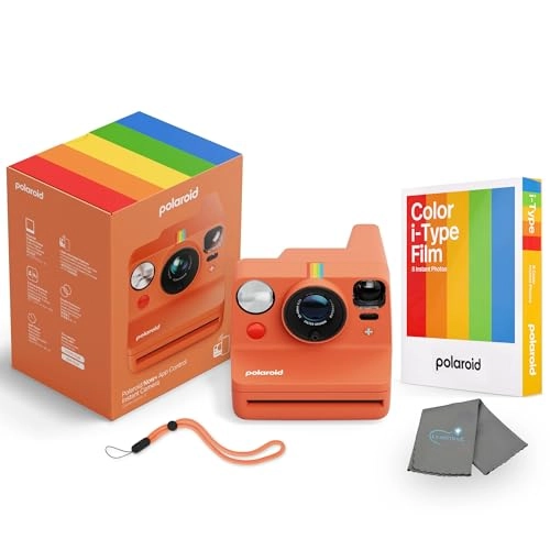 Now Generation 3 - Dual-Lens Autofocus USB-C Rechargeable + Color I-Type Instant Film - 8 Exposures + Hard Protective Case + USB-C Charging Cable + Wrist Strap + Microfiber Cleaning Cloth