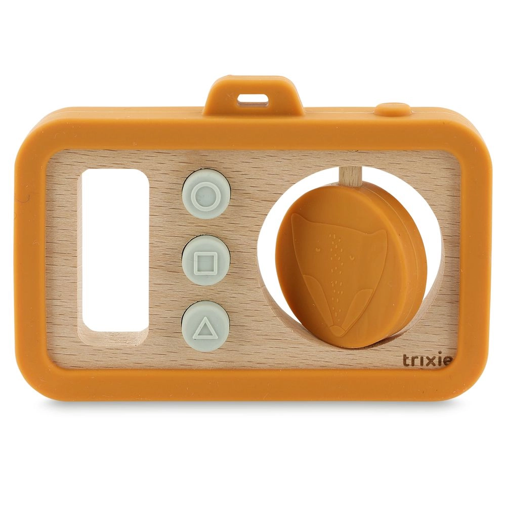 TRIXIE Wooden Silicone Baby Camera - Suitable for 6 months & above wood and silicone Mr. Fox
