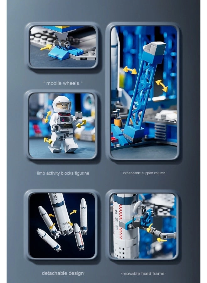 8858 spacecraft + 8859 rocket - spacecraft 508pcs