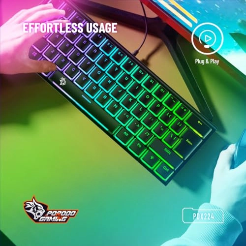 61 Keys Pudding Mechanical Keyboard - EN/AR Wired