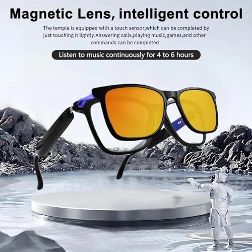 Smart Bluetooth Glasses - Magnetic lenses Open ear UV400