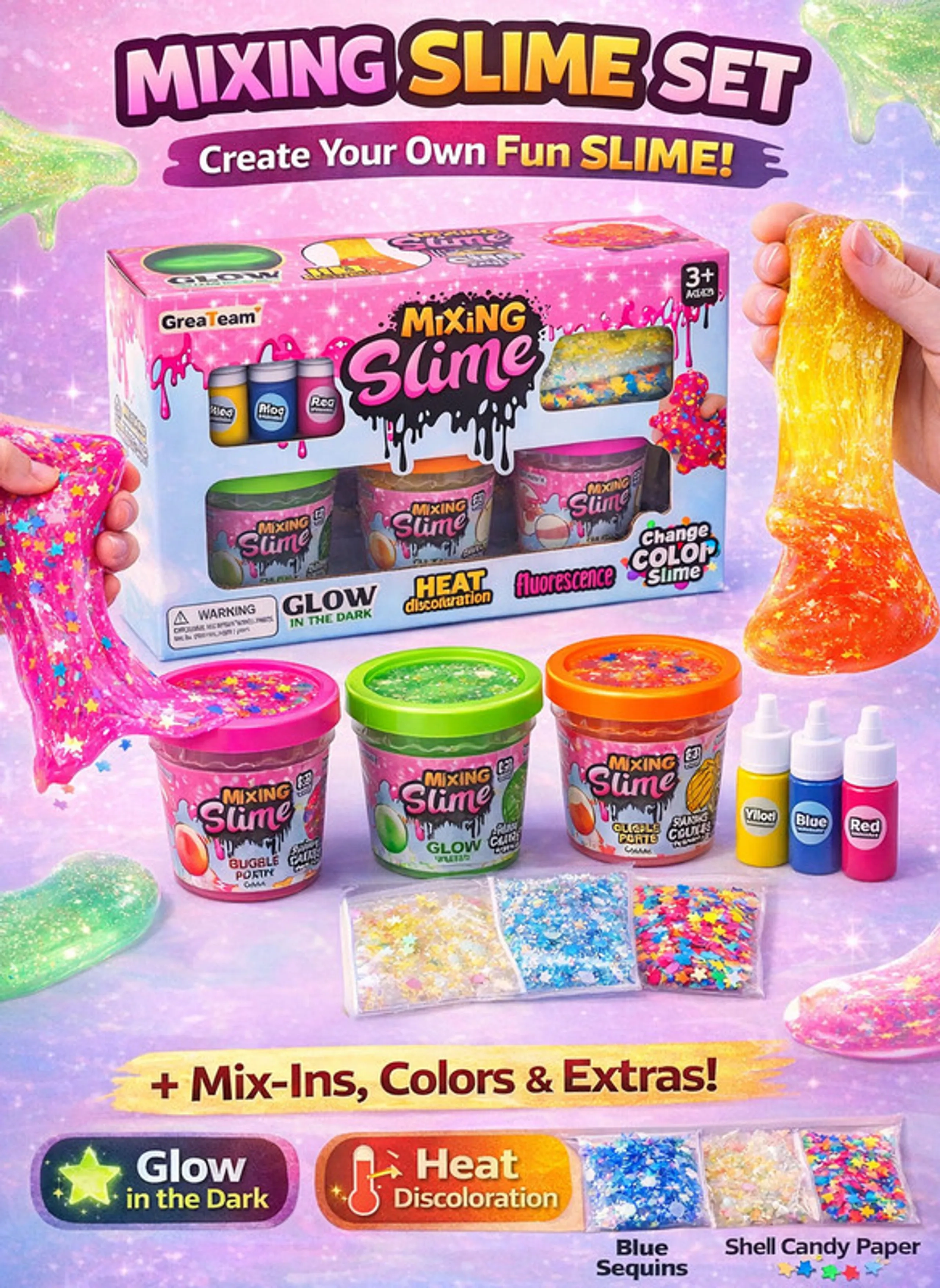 Mixing Slime - 3+ years 3 pcs