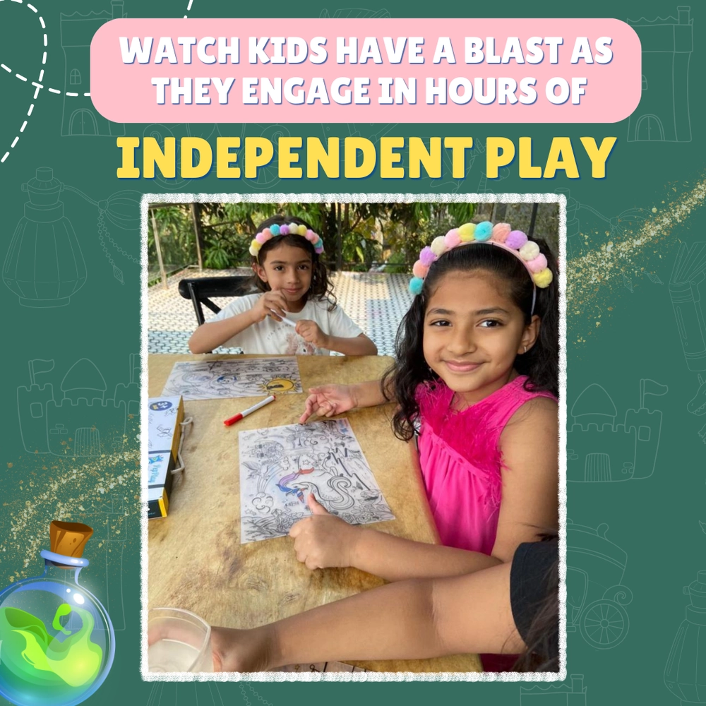 Doodle Placemats Travel Set - A4 Reusable