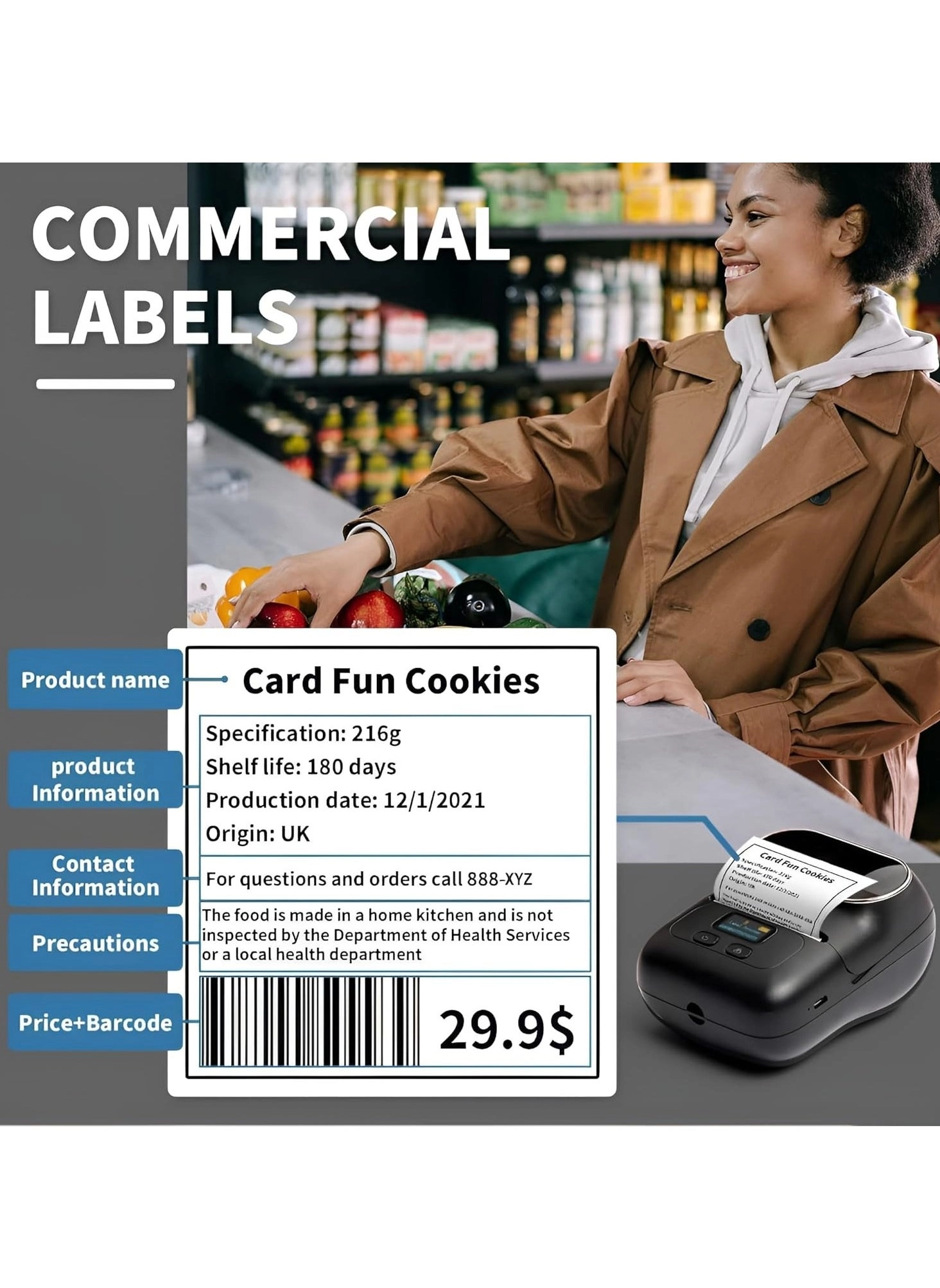 M110 - Mini Portable Thermal Bluetooth