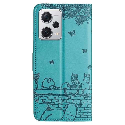 Cat Wallet Case for Xiaomi POCO X5 Pro 5G - PU Leather TPU