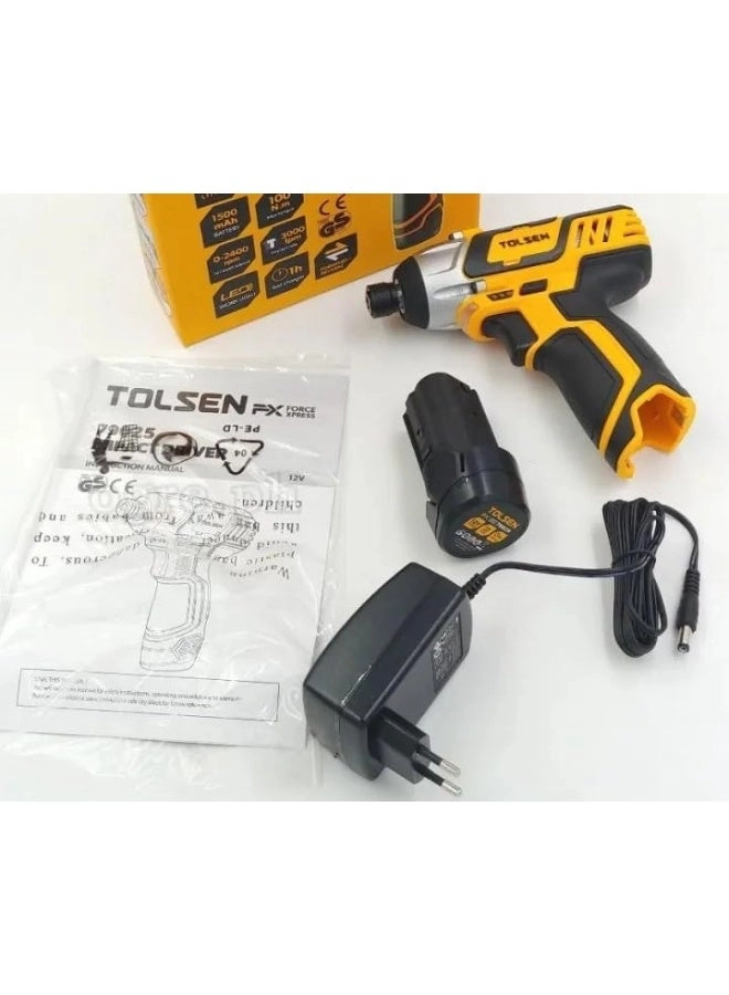 Li-Ion Cordless Drill & Impact Driver Set - 1500mAh 12V