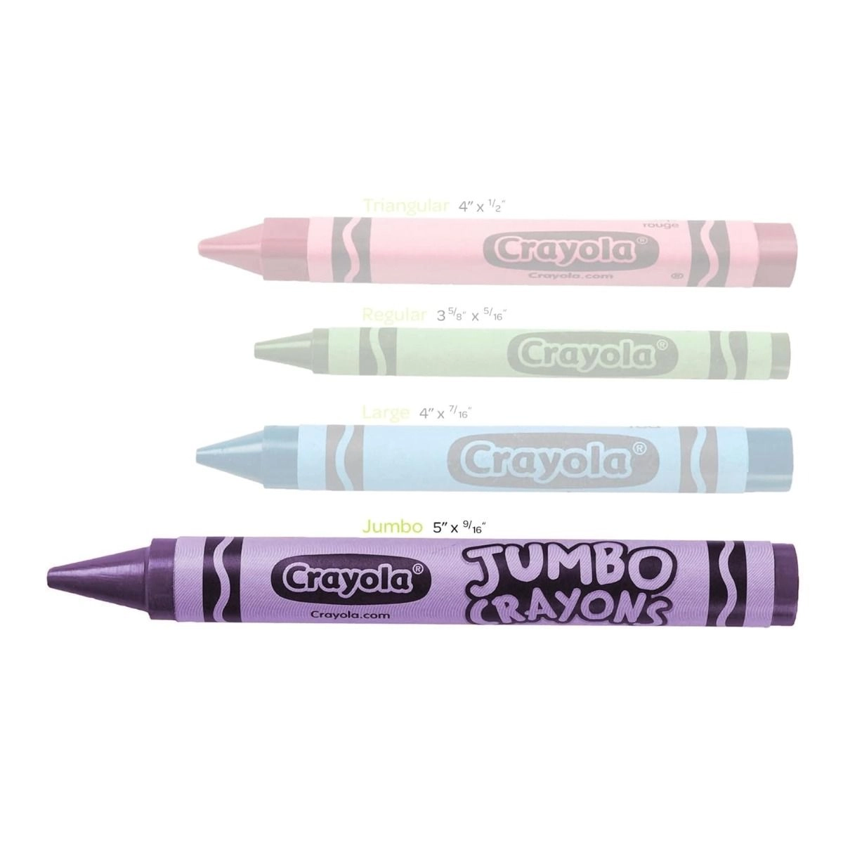 Ultra-Clean Washable Large Crayons - 16 Ct