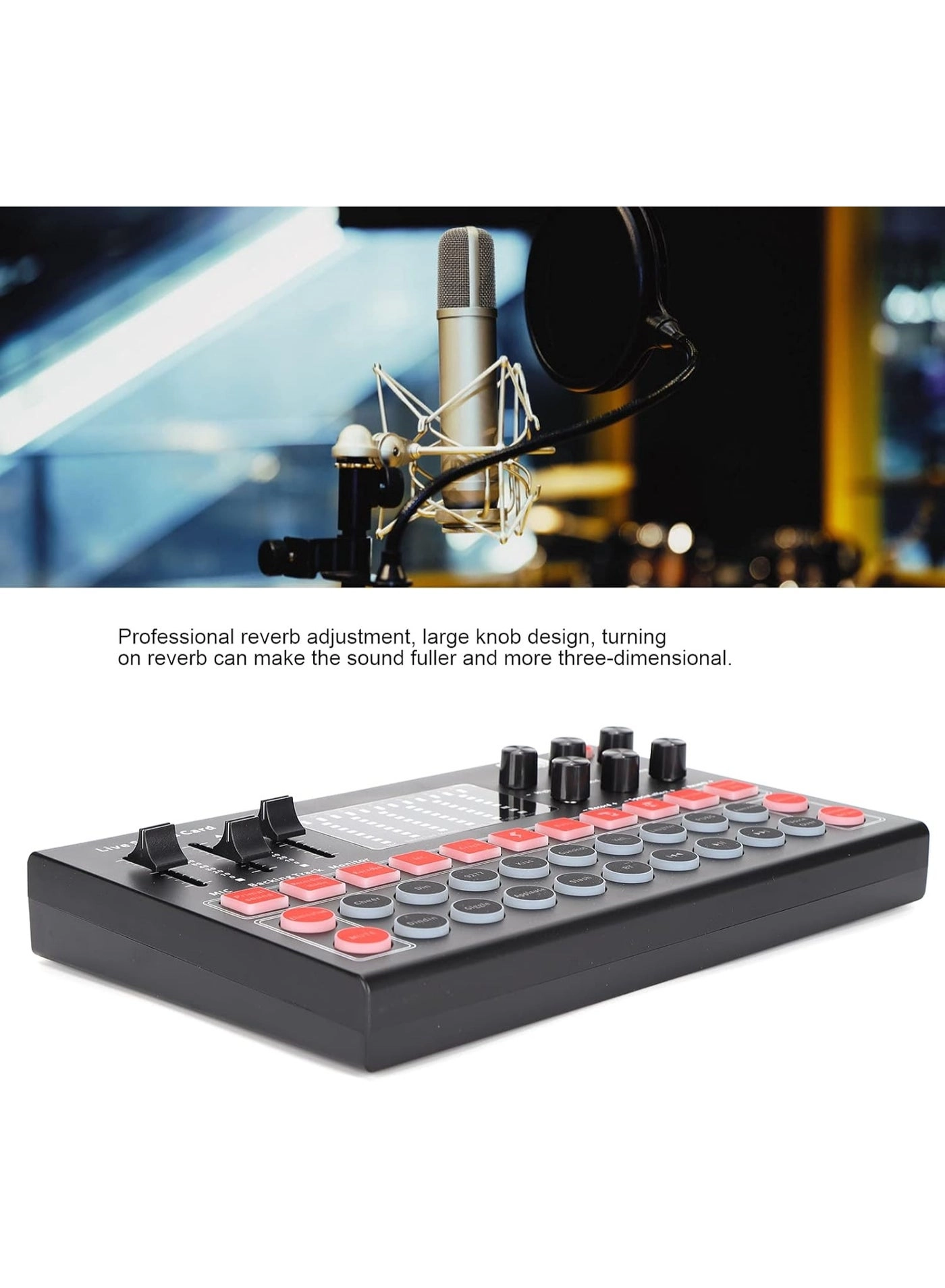 Professional Live Sound Card - High-Fidelity Audio Mixer for Streaming