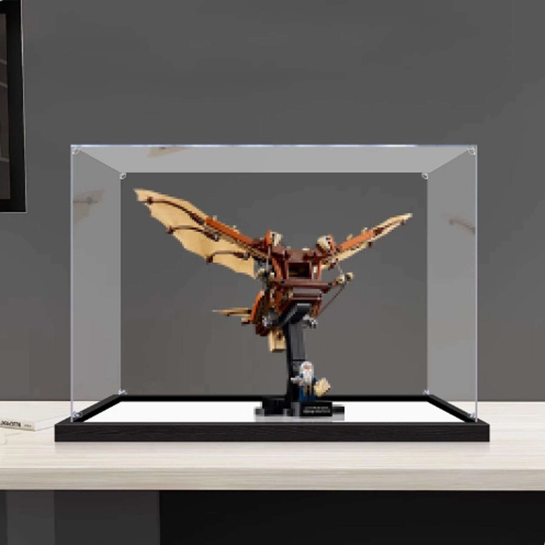 FEIRUBO Acrylic Display Box (10363) - 40 x 35 x 30 cm Black Base 2mm
