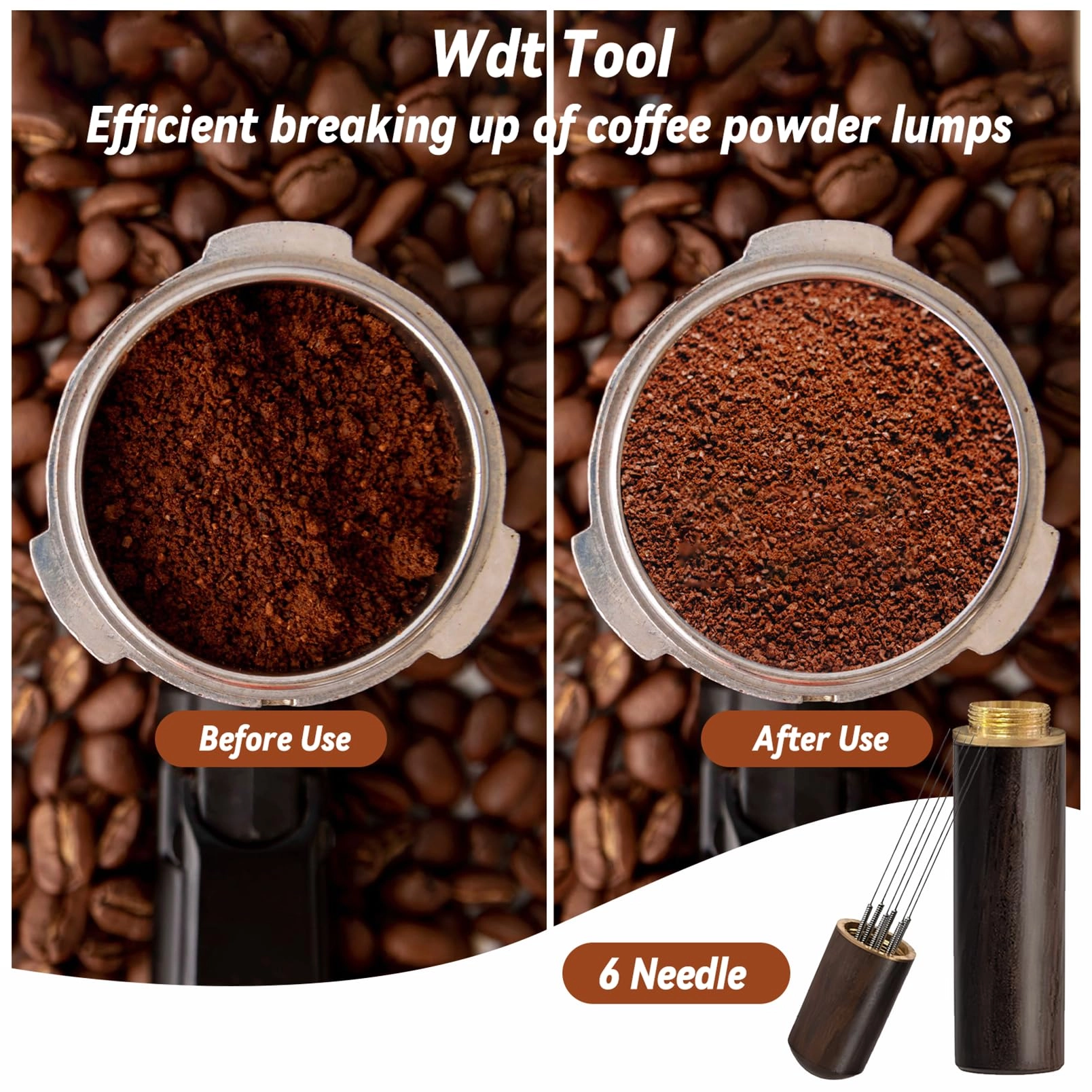Espresso Tamper + WDT Tool + Espresso Dosing Funnel + Silicone Gel Tamper Mat + Espresso Accessories