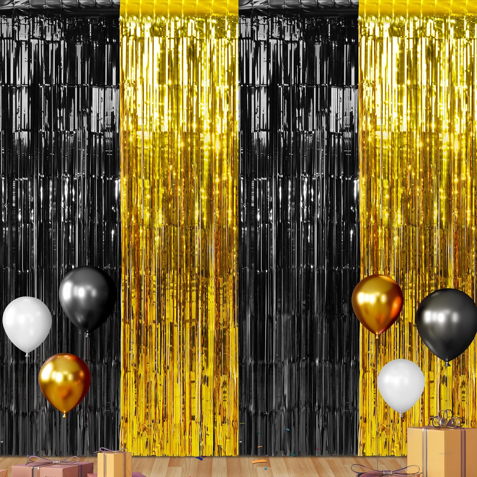 zachely Foil Fringe Curtain - 3Pack Graduation