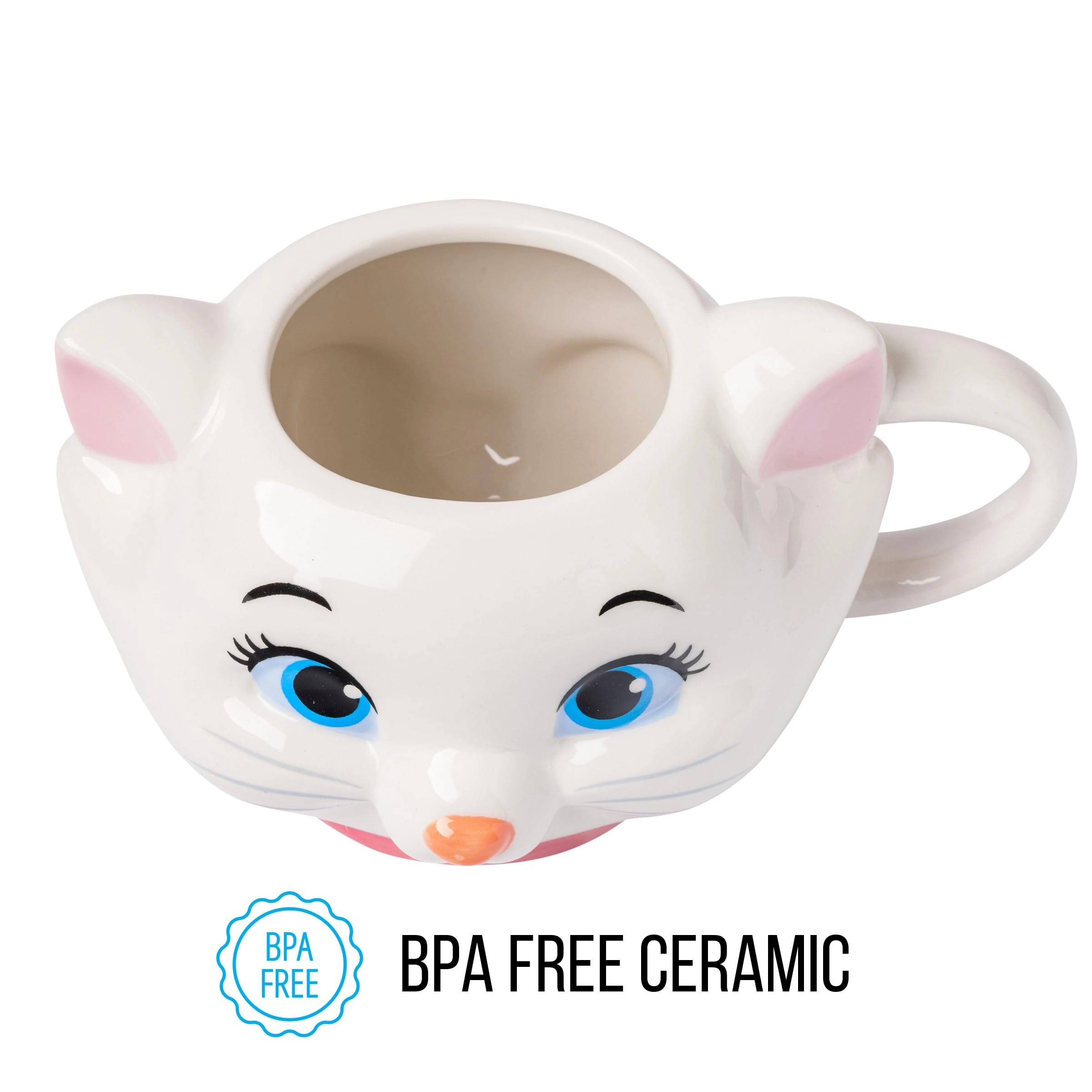 Disney Aristocats Marie Face Ceramic 3D Sculpted Mug
