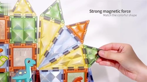 Light Diamond Magnetic Tiles - Dinosaur 98pcs