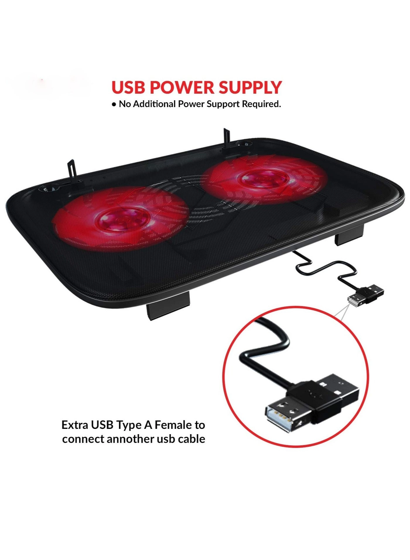 Laptop Cooling Pad - 2 piece(s) 15.6 inch