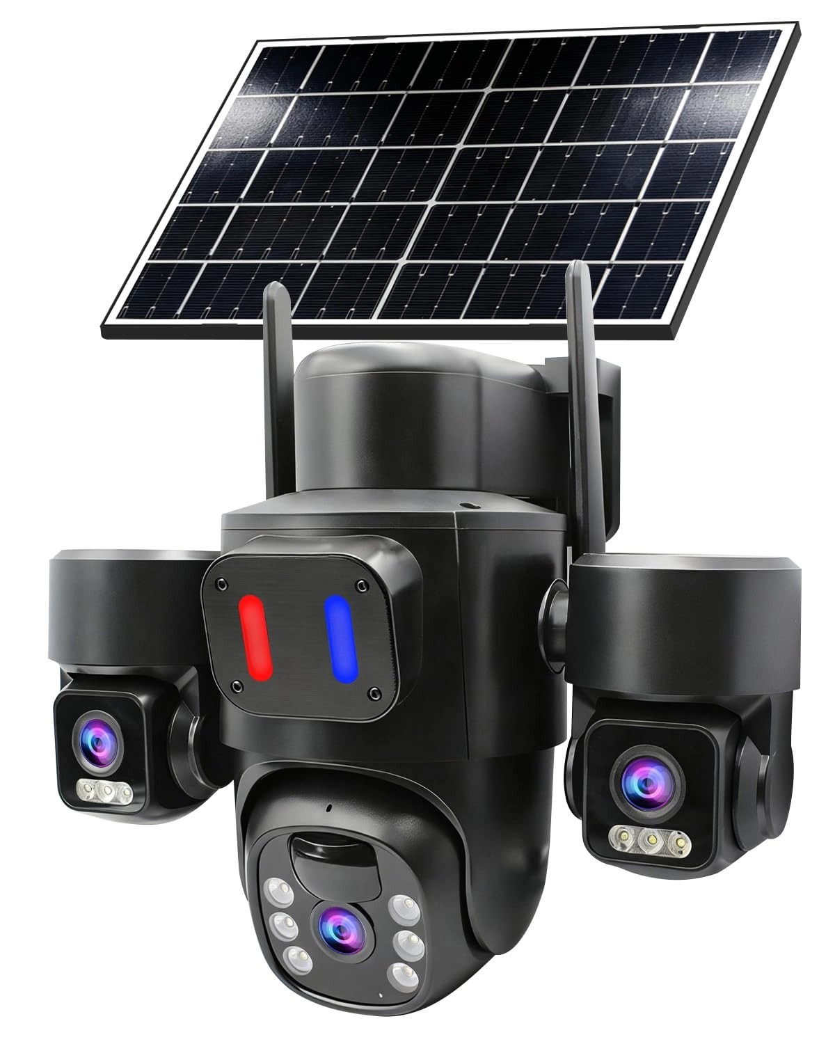 Solar 3-Lens Security Camera 2K