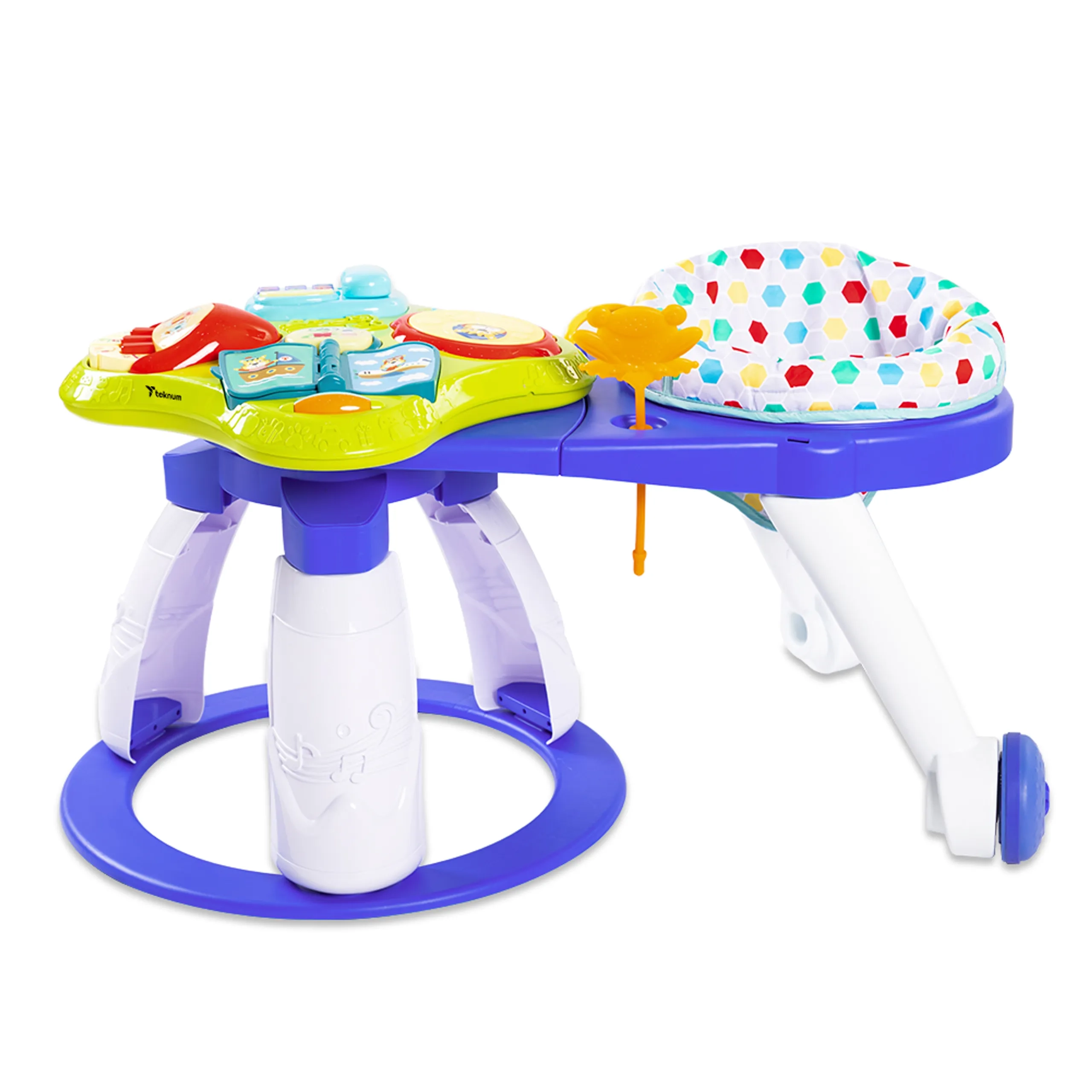 3 in 1 Baby Walker - Green Musical keyboard