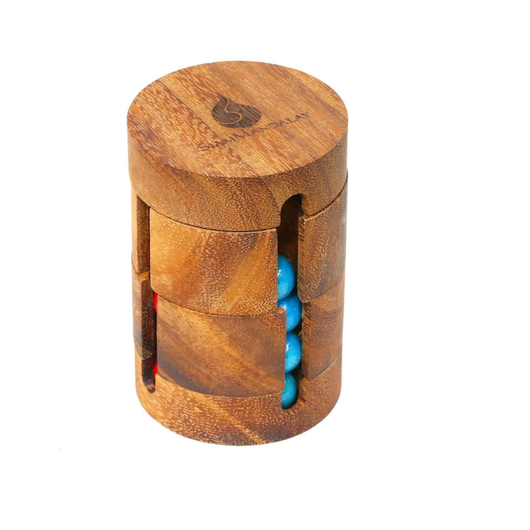 SiamMandalay Spinning Drum - Handmade Rotational IQ Game